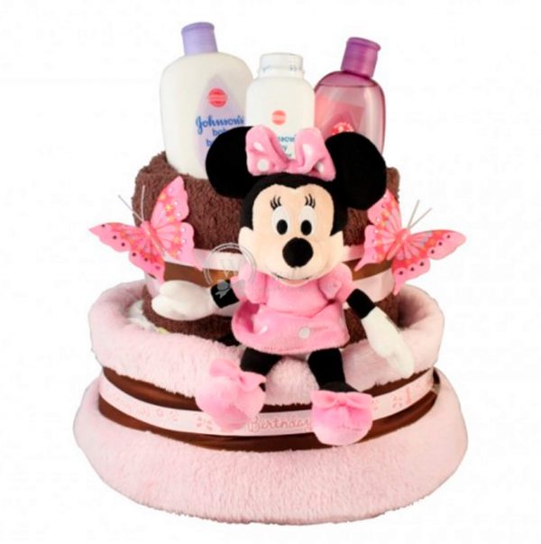 Minnie Mouse Diaper Nappy Cake (1)